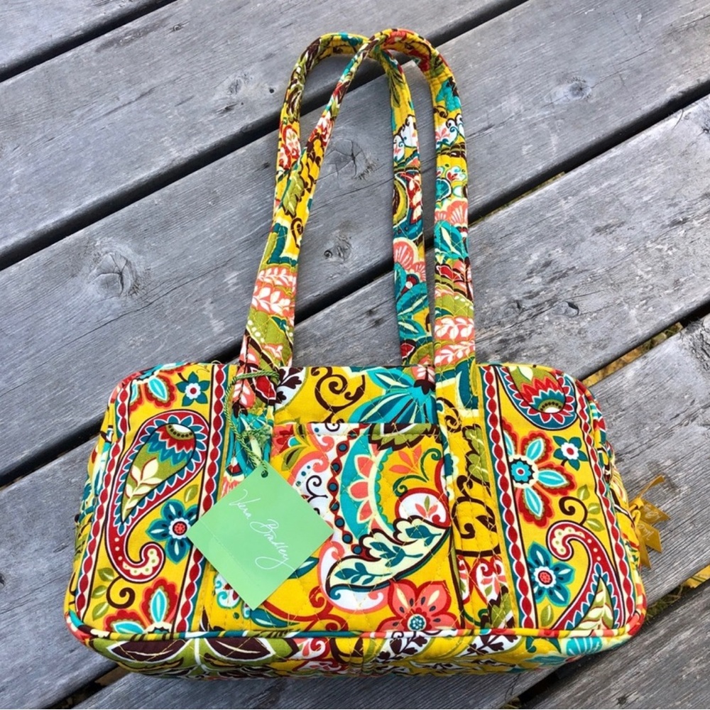 Vera Bradley 100 handbag in yellow Provencal Provençal pattern NWT
